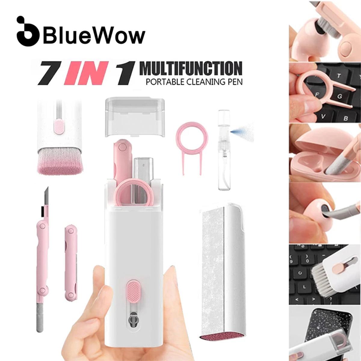 BlueWow 7-in-1 Computer Keyboard Cleaner Brush Kit Earphone Cleaning Pen For Headset Keyboard Cleaning Tools Cleaner Keycap Puller Kit