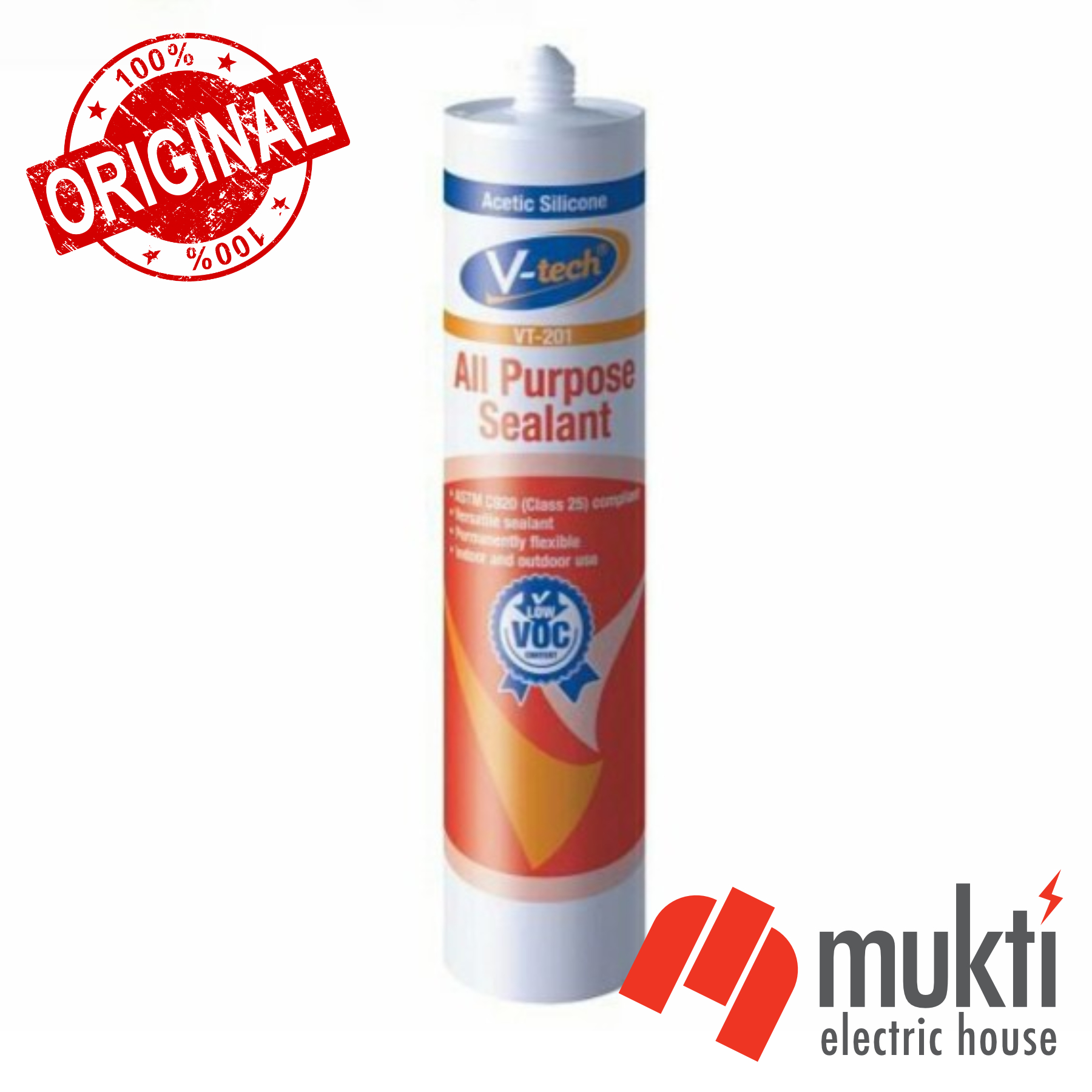 V-Tech VT-201 Acetic Silicone All Purpose Versatile Sealant Vtech VT201