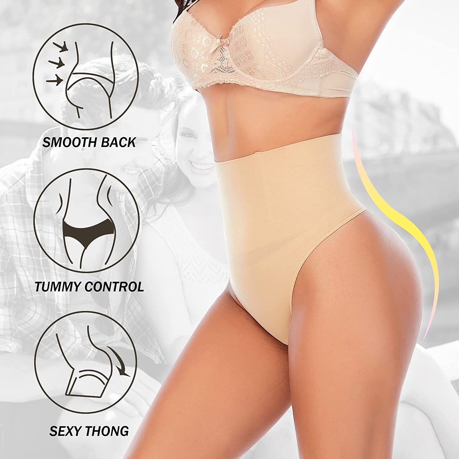 Thong Shaper High Waist Tummy Control