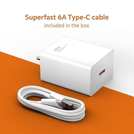 Mi 67W Sonic Charge 2.0 Fast Adapter Charger Compatible for Xiaomi Redmi Note 9/9 Power / 9 Prime/Note 10 / Poco M2 Pro/Note 7 pro/Note 9 Pro/Note 8 / Note 7 / Mi A1 / Mi A2 /Mi A3 (67Watt). 