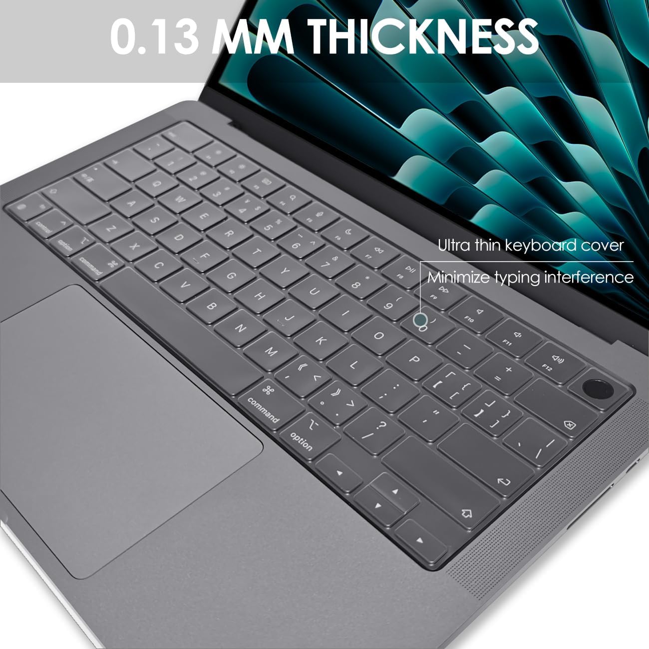 WIWU Laptop Keyboard Protector For MacBook Air 13.6 inchi M2 Chip Series 2022 - TRANSPARENT. 