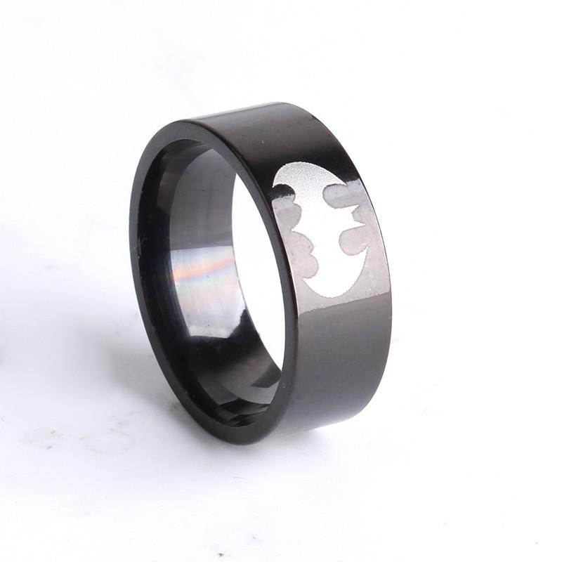 Black Color Stainless Steel Batman - Ring for Men. 
