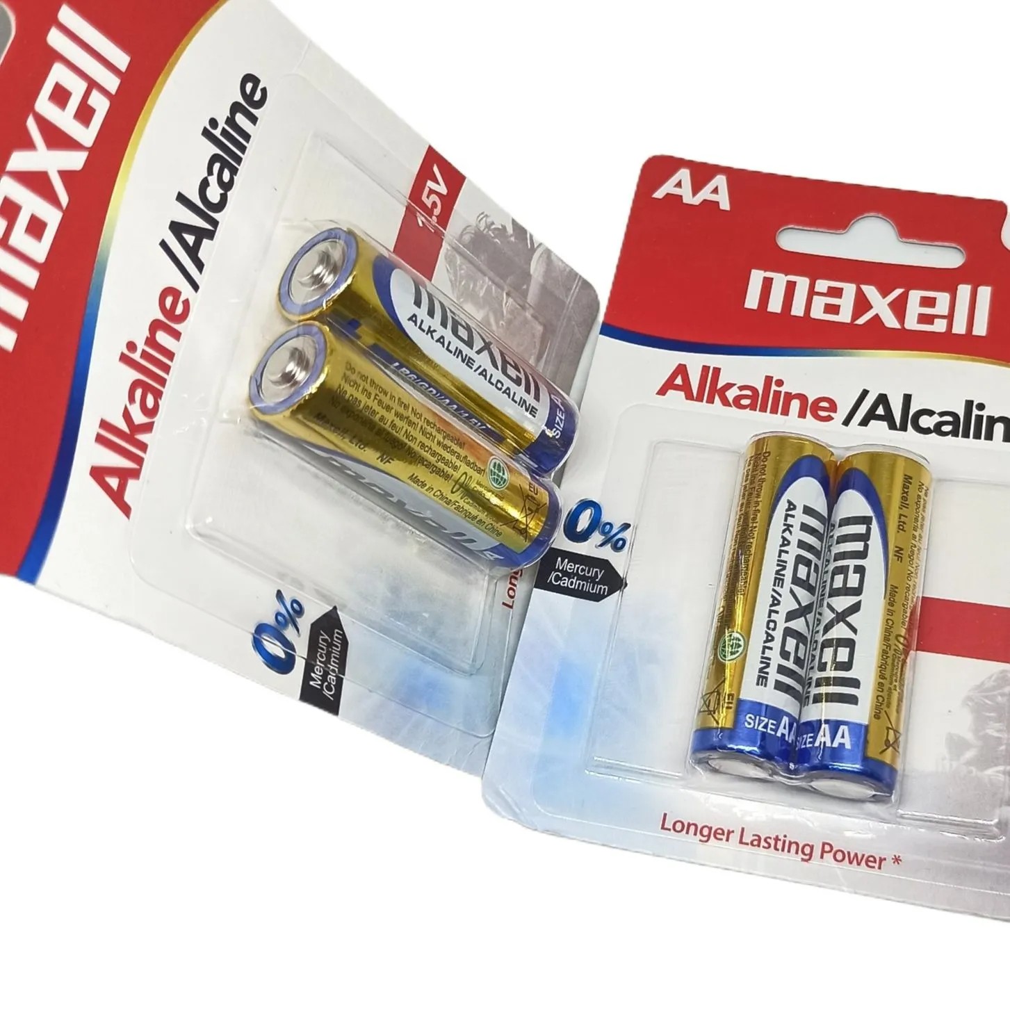 MAXELL LR6 AA Size 1.5V Long Lasting Alkaline Battery - 2 Pcs Pack (Non Rechargeable). 