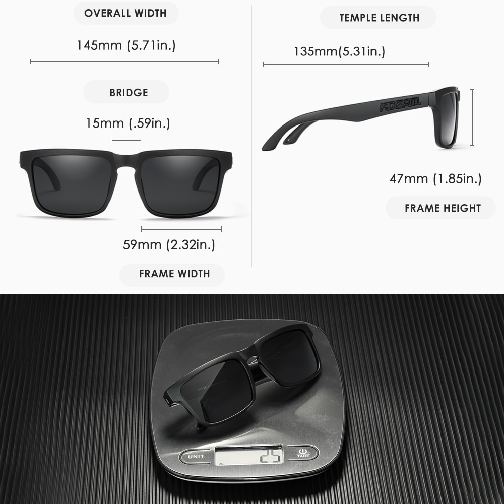 2022 New KDEAM Ken Block Polarized Sun Glasses Men Square Sunglasses Reflective Coating Mirrored Lens UV400 Brand With Case. 
