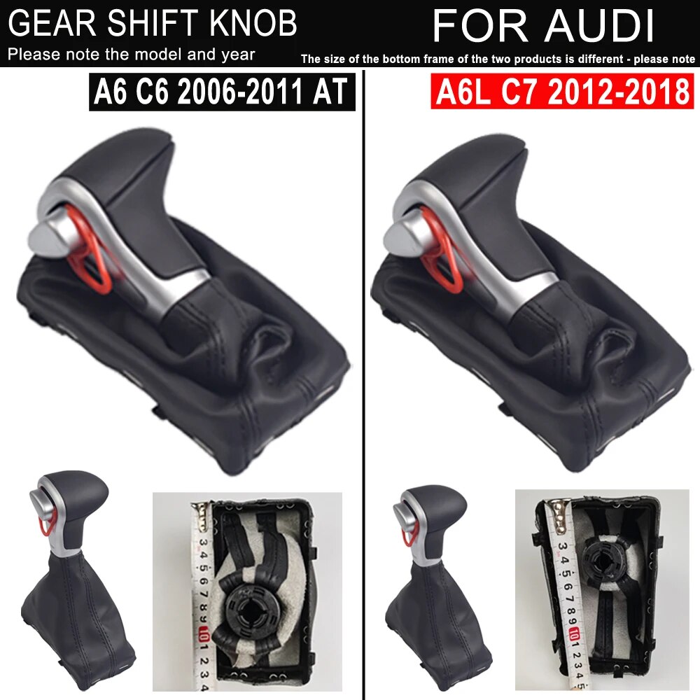 Auto Automatic Shift Knob For Audi A6 C6 A4 B8 A5 Q5 2009 2010 2011 2012 2013 2014 Gear shift knob boot-Wood. 