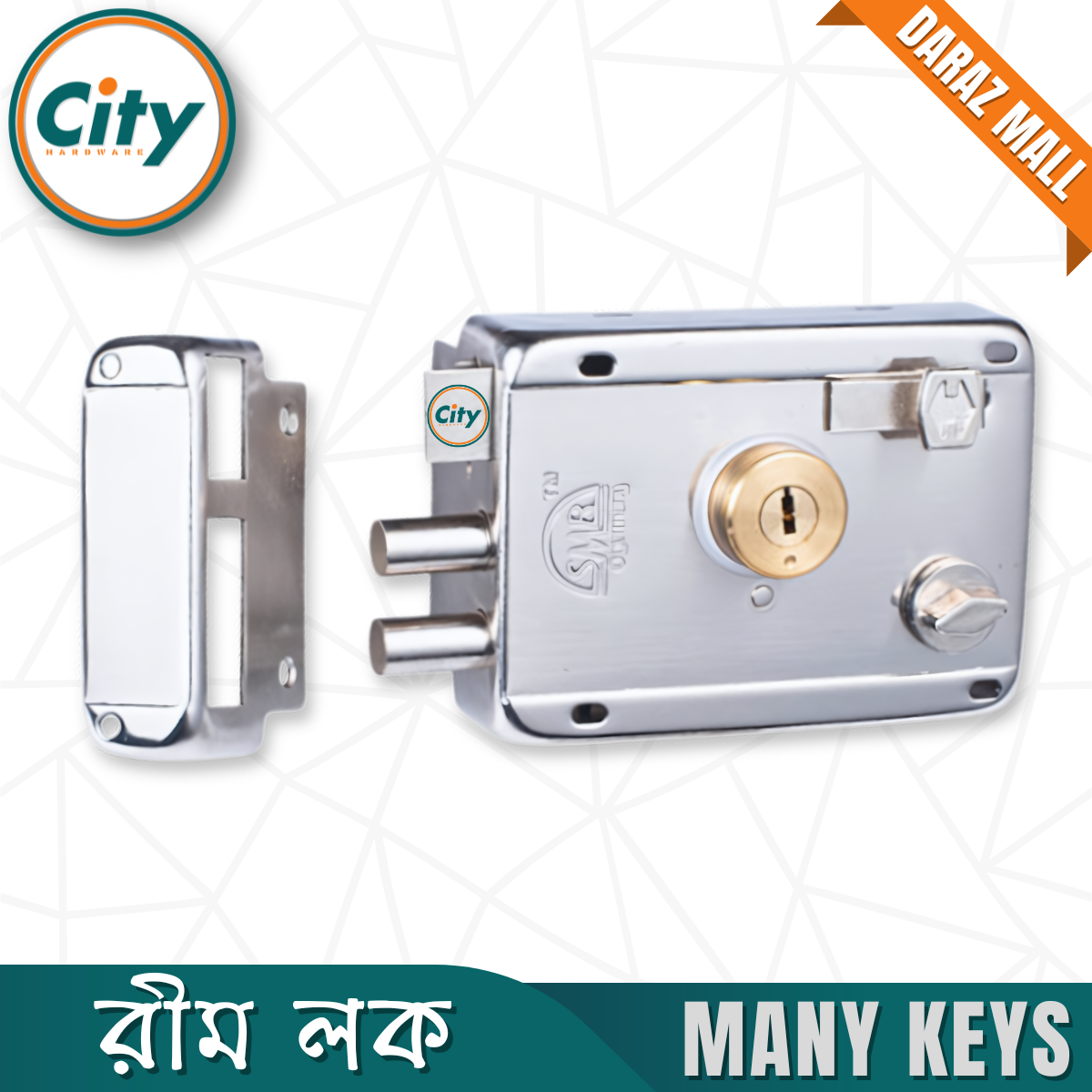 Auto Lock Security Lock Rim Lock Heavy Iron Rim Lock For Main Entrance Door With Many Keys Door Lock