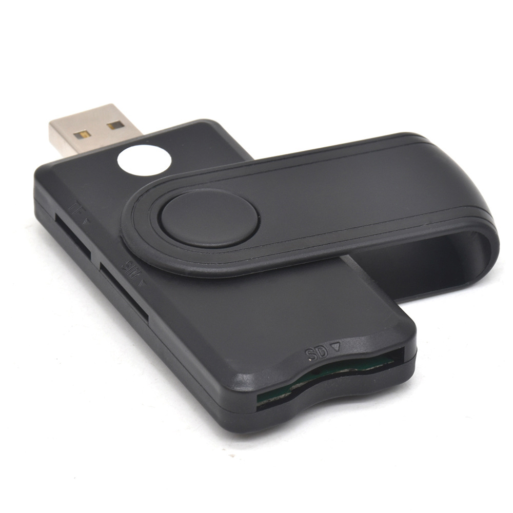 USB2.0 All-in-One Smart Card Reader SIM SD TF ID IC Smart Card Reader. 