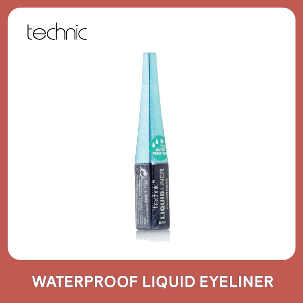 Technic Waterproof Liquid Eyeliner - Black (6ml). 