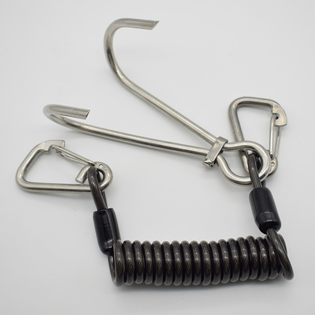 Scuba Reef Stainless SteelHook Double Diving Reef Hook with Spiral