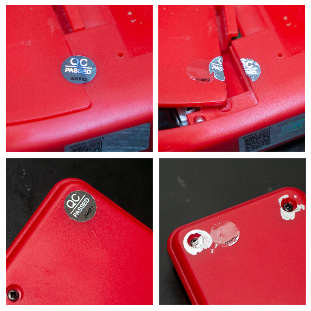 Silver High Security seals Tamper Evident sticker Warranty Void QC Passed labels Hologram stickers with Unique Serial Numbering. 