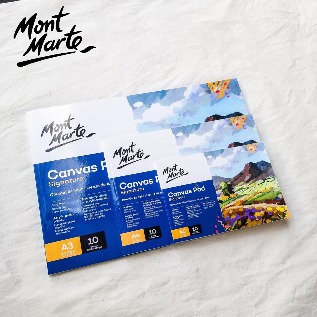 Mont Marte Canvas Pad 10 Sheet A5 (5.8 x 8.3in)