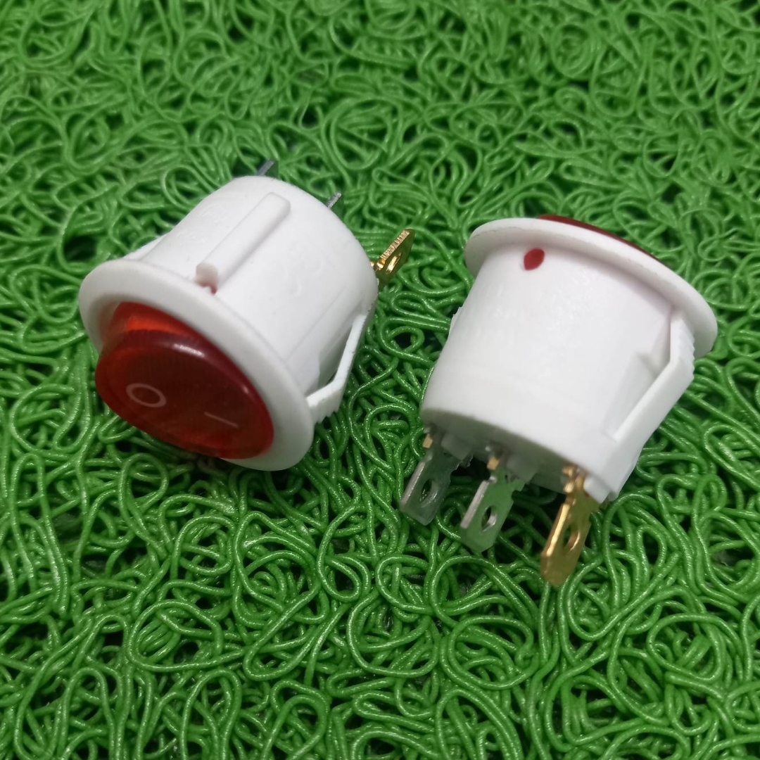3Pcs WHITE BLACK Color 3 Pin KCD1 Rocker Switches AC 250V 10A 3Pin On Off Full Illuminated Neon RED Indicator SPST Power Switch For Auto Car Boat IPS UPS. 