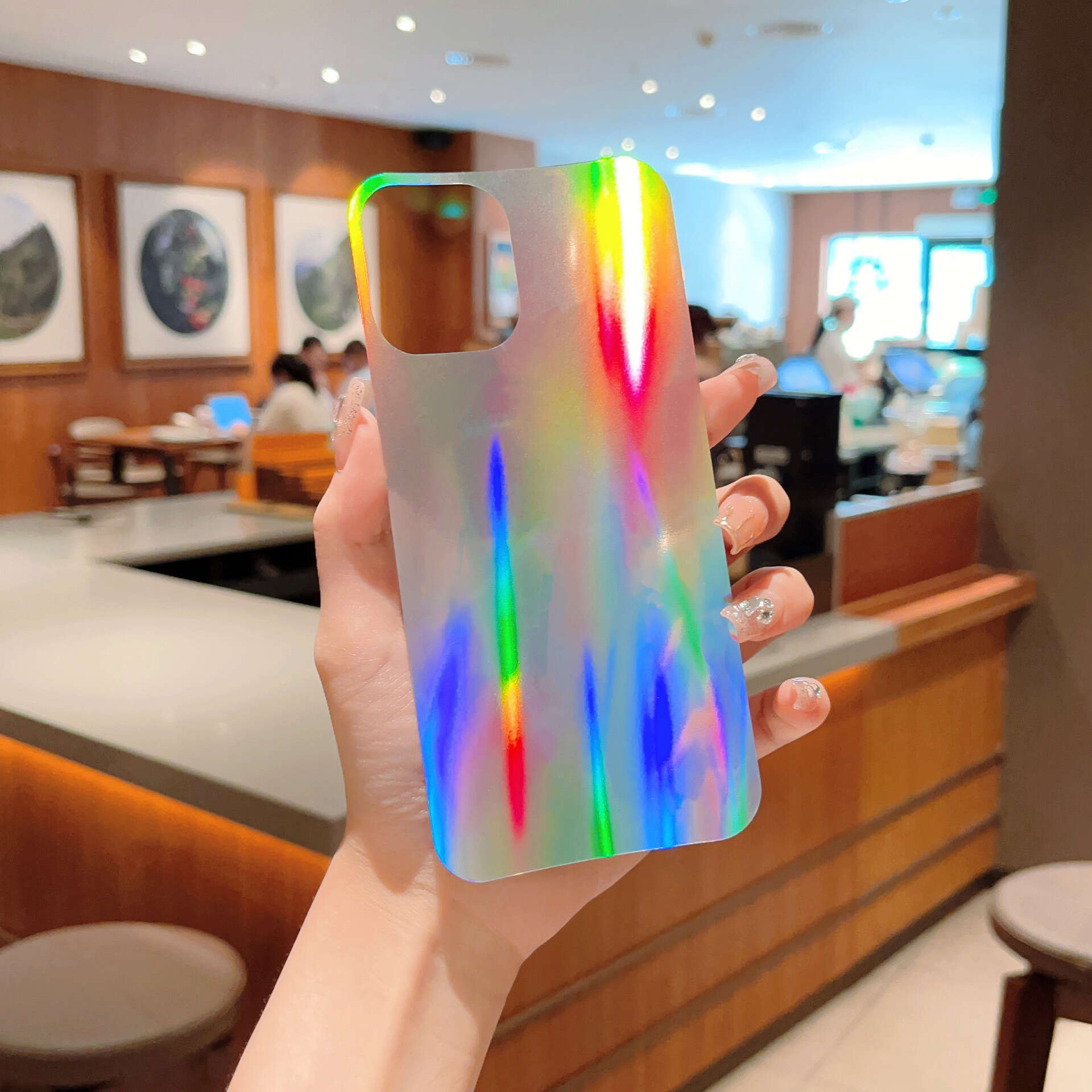 Suitable for Xiaomi 13 Back Gradient Flash Pink Red Rice NOTE 12 Phone Case K60 Supreme Colorful Card Paper Shell Pattern. 