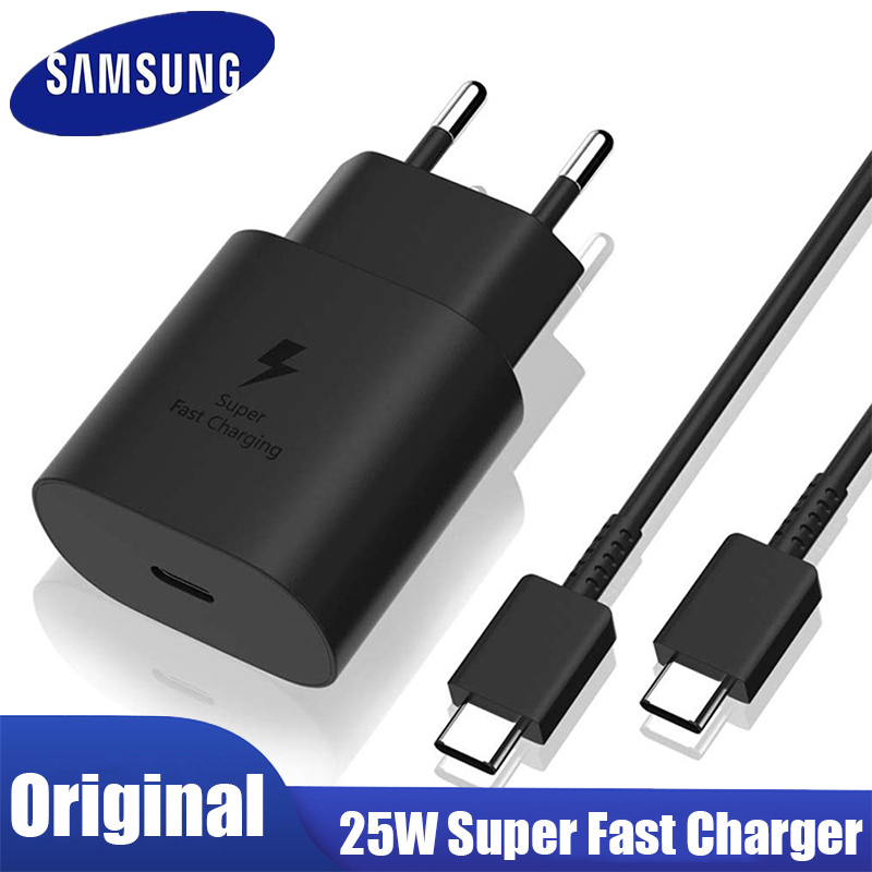 Samsung 25W Super Fast Orginal Charger Usb Type C Charger Power Adapter For Galaxy Usb-C (2 Pin) - Samsung PD Charger