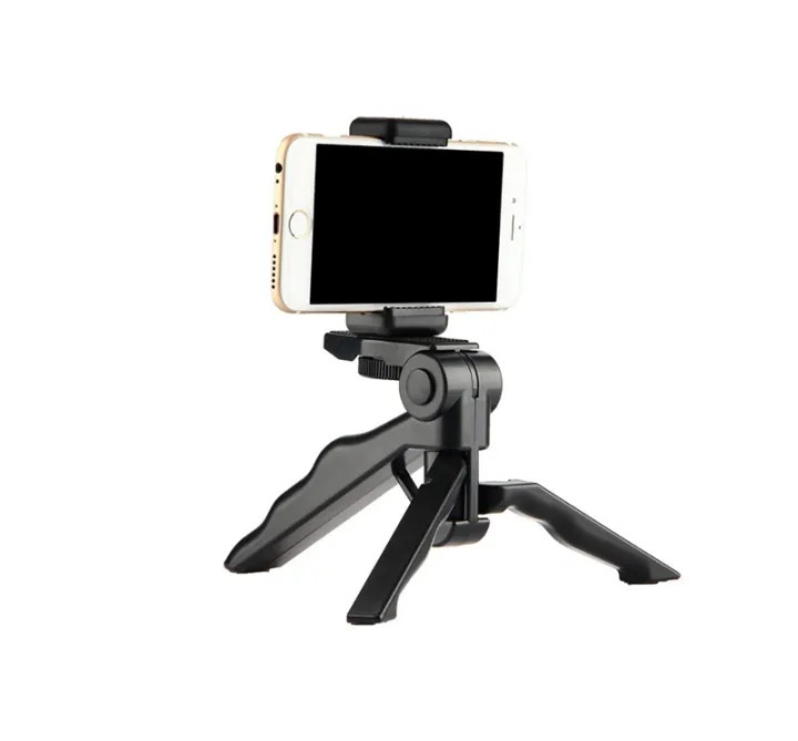 Mini Tripod Stand Support Holder Hand Grip Stabilizer With Smartphone Clip Bracket. 