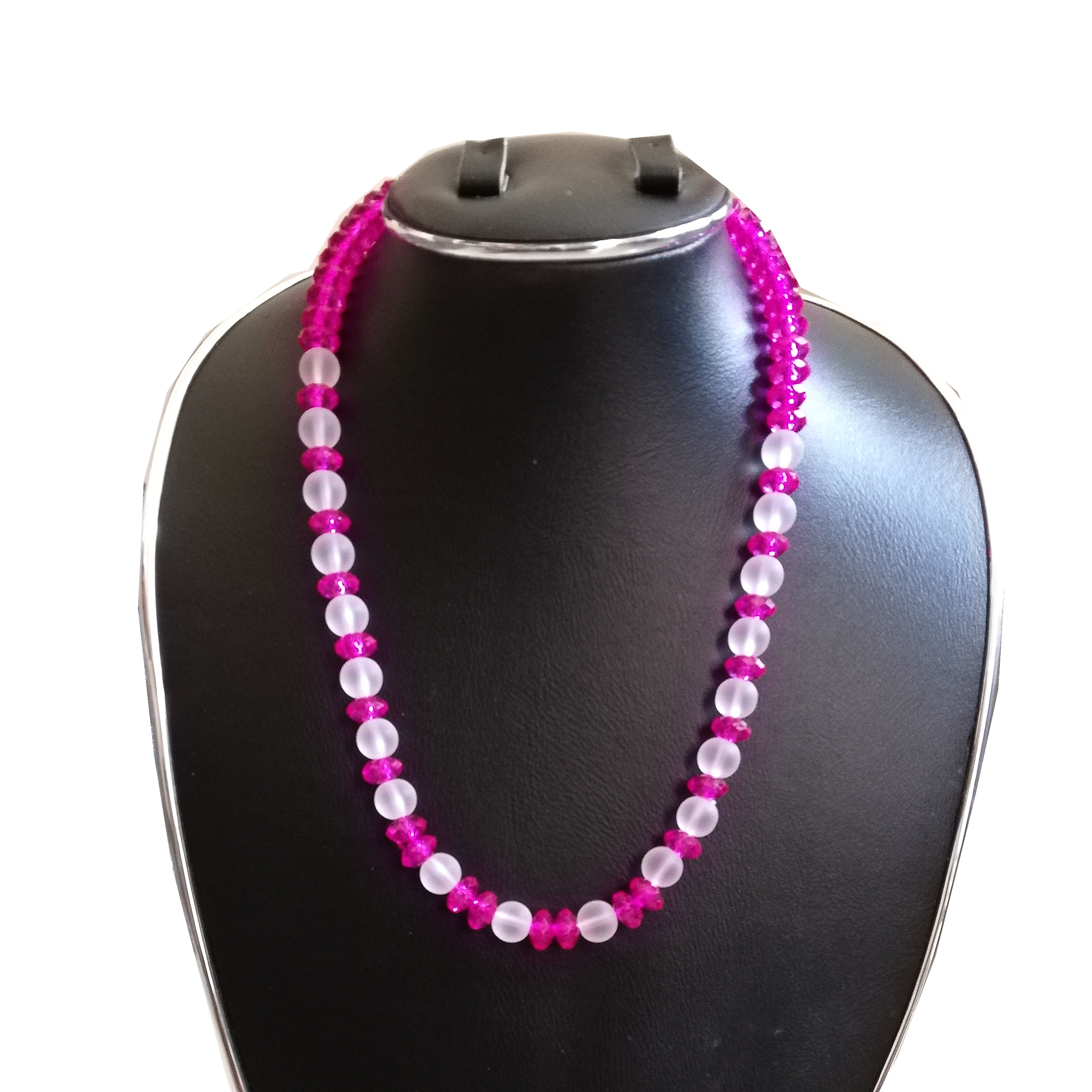 Multi color Plastic pearl necklace for women, 4 pcs (4 different color in one package). 