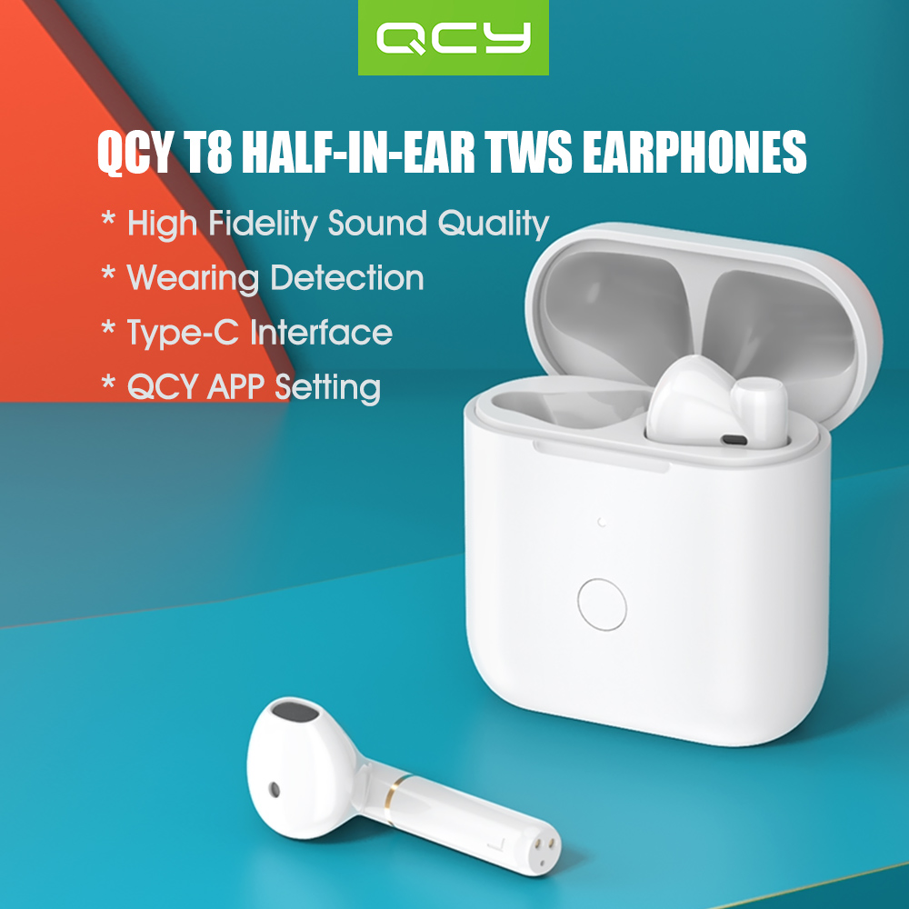 QCY T8 TWS EarP-C-Life Touch Control QCY APP With Charging Case. 