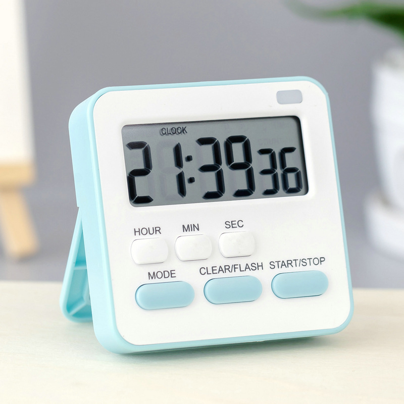 Timer Self-Discipline Timer Kitchen Reminder Mute Learning Beauty Countdown with Flashing Light Electronic Alarm Clock. 