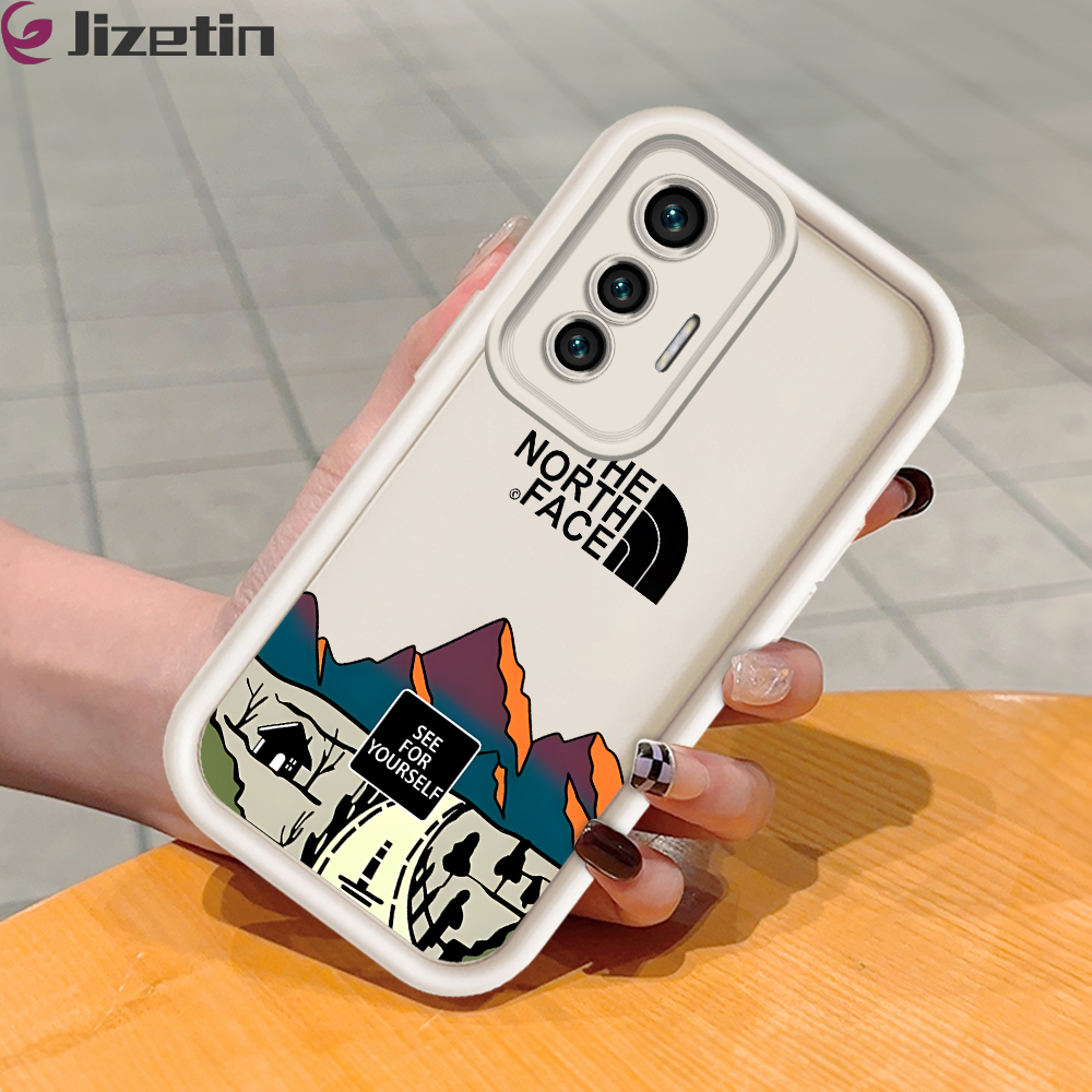 Jizetin for Vivo X70 5G Back Cover Highway To Hill Ladder Camera Soft Rubber Mobile Phone Case