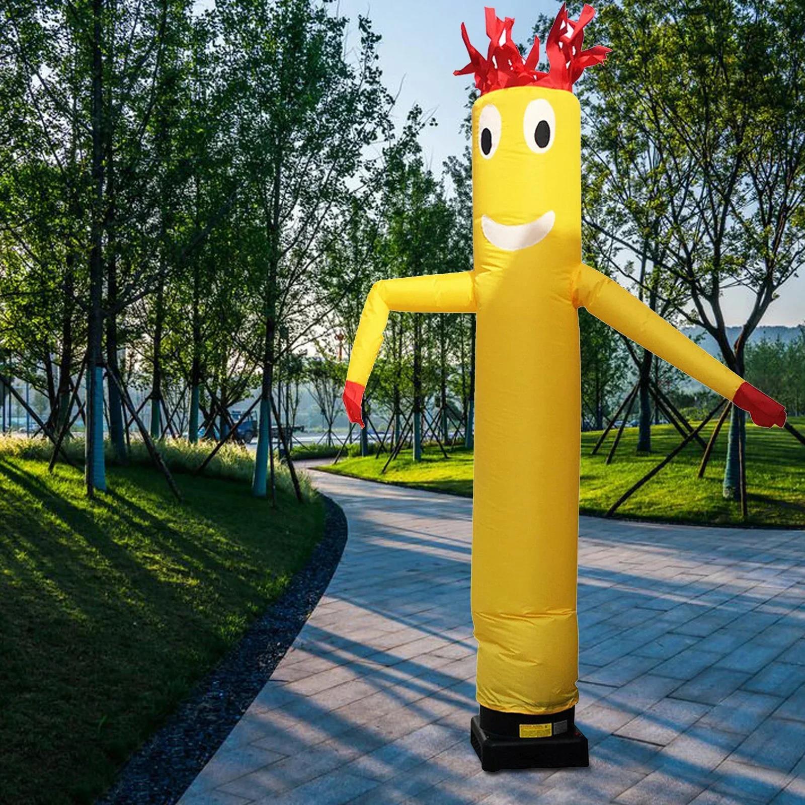 10ft Inflatable Wacky Waving Flailing Arms Tube Man Dancing Air Puppet-Yellow For Advertisement Promotional (No Blower). 