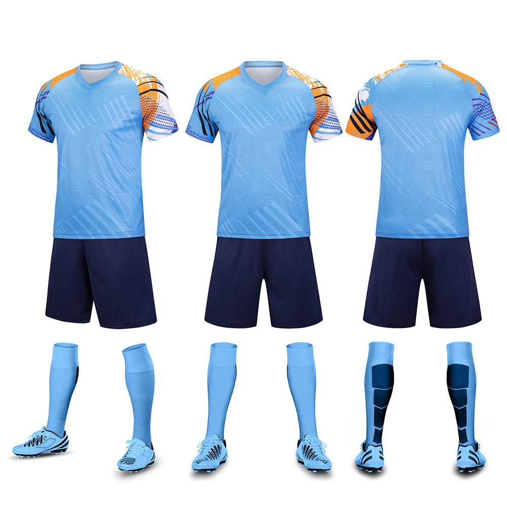 mized football jersey, camouflage, small batch spring /summer short eeed football jersey set, campus children's sports meet. 