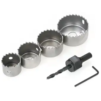 3pcs 6pcs Carbon Steel Hole Saw Set Door Lock Installation Kit
