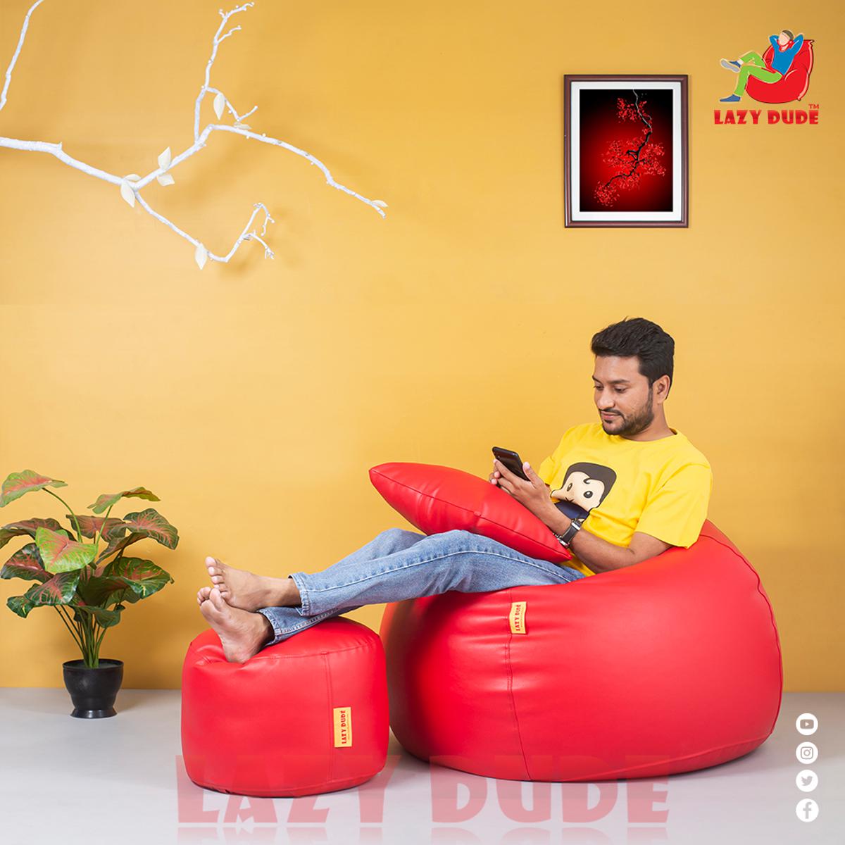 LAZY DUDE COMBO Set Extra Large XL Size Round Pumpkin Shape Lazy