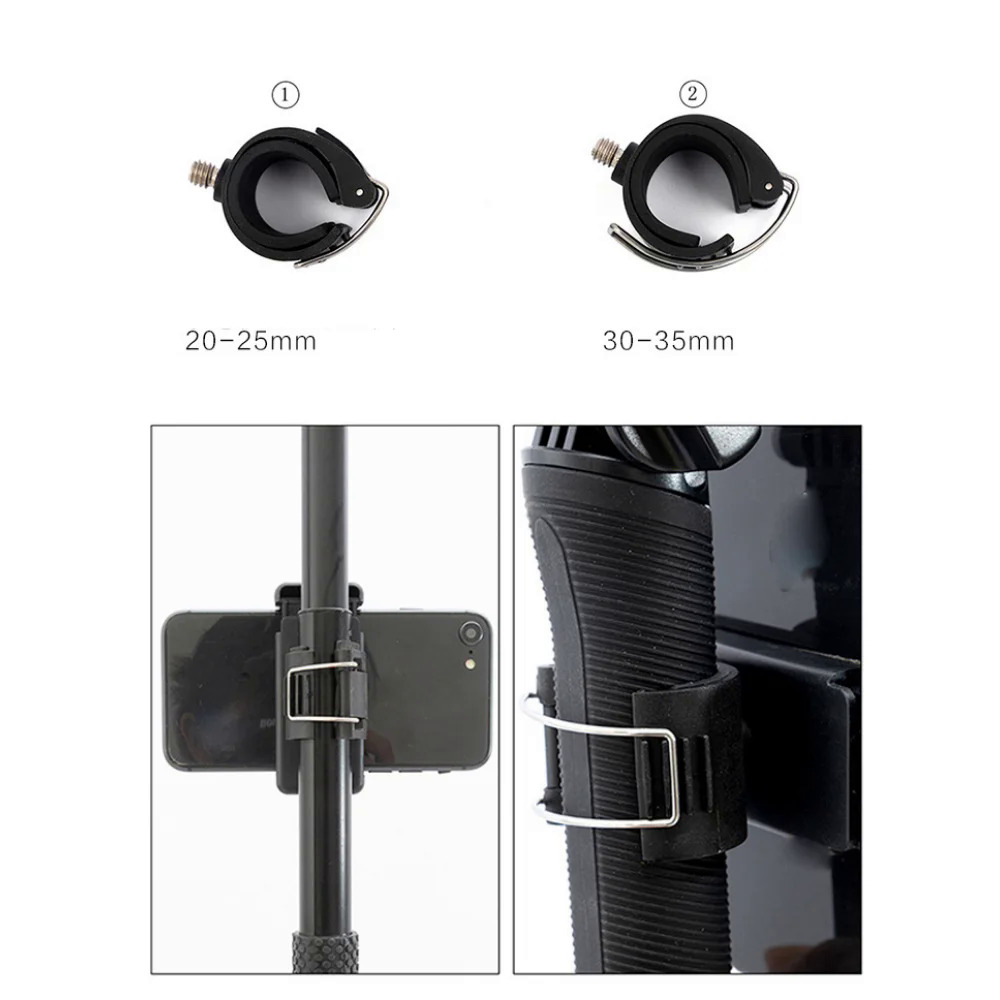 Wrumava Phone Clip Mount Bracket Adapter APP Cell Phone Holder for GoPro Hero 12 11 9 8 Selfie Stick 3 Way Monopod Extend Pole. 