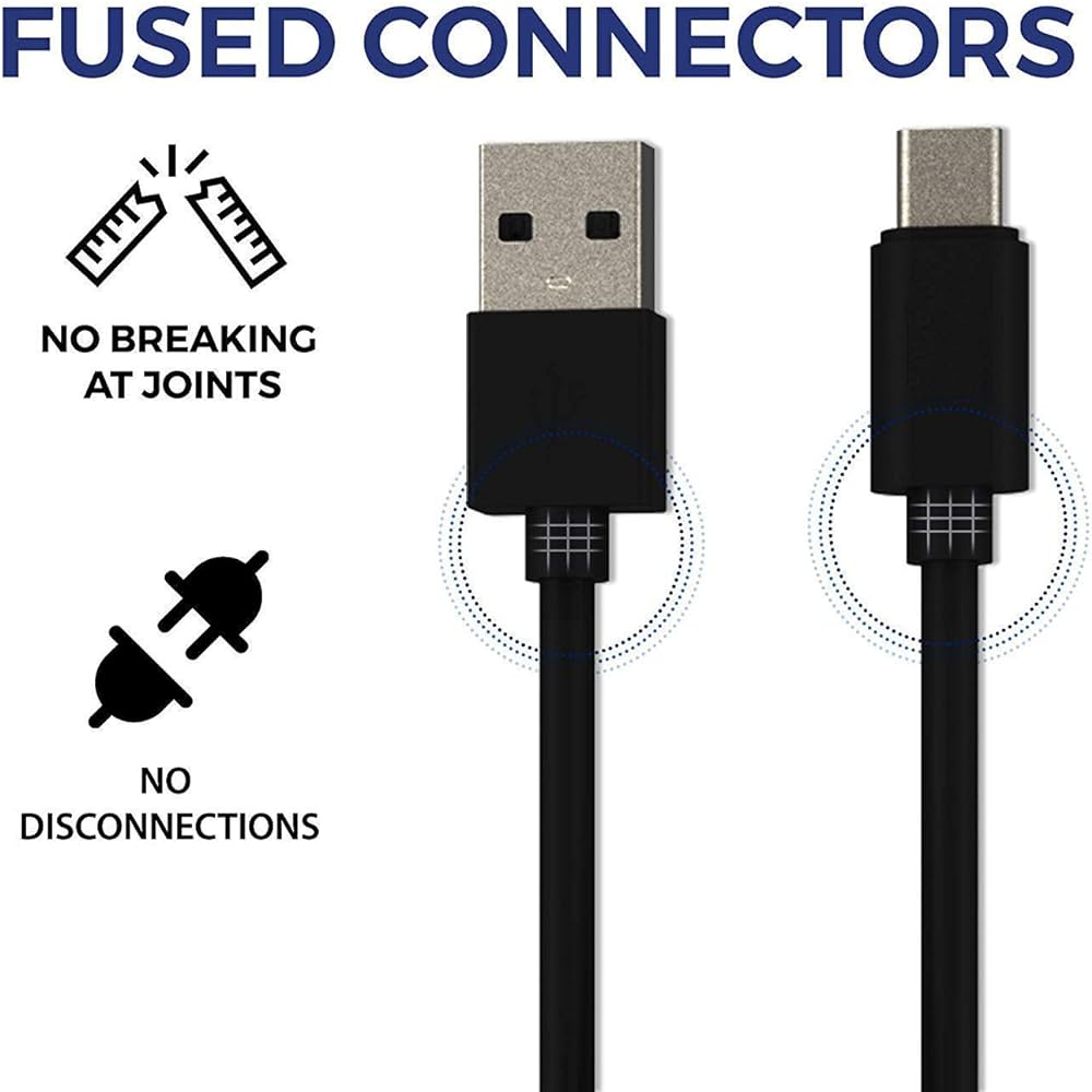 REGRSI Cafule USB to Type C Cable 1 Meter 5A QC 3.0 Nylon Braided Gray-Black VOCC Charging Cable