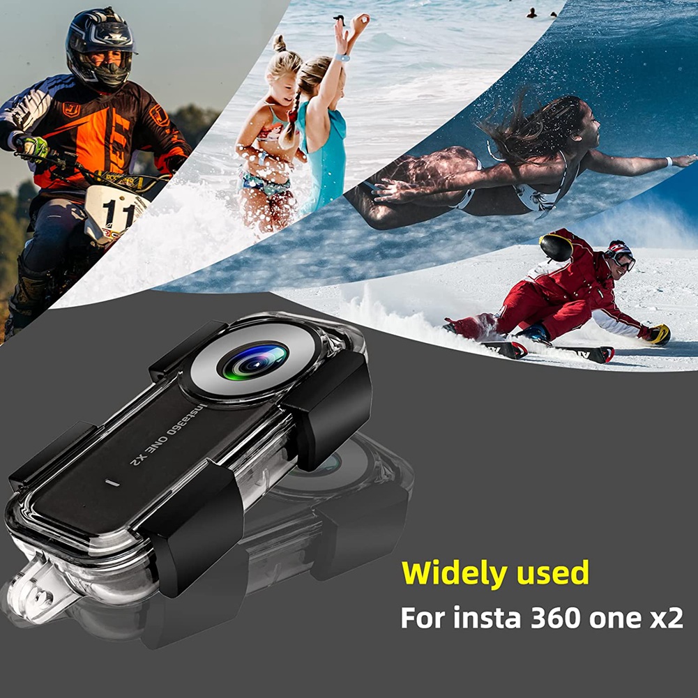 FORIDE Waterproof Housing Case for Insta360 ONE X2, Underwater Dive Protective Shell 40M (131Ft) Aciton Camera Accessories. 