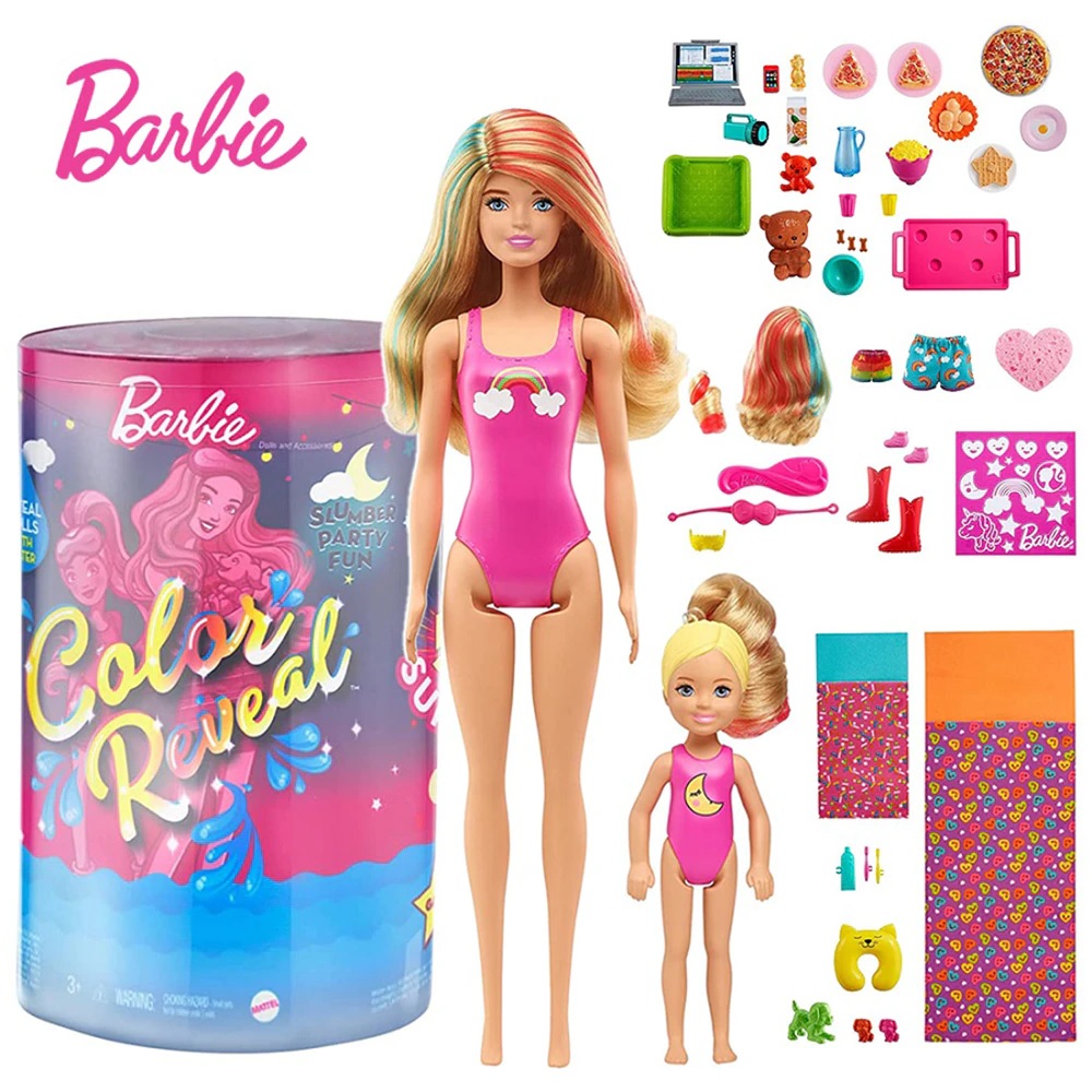 Barbie Color Reveal 50 Surprises 50 Surprises Barbie Slumber Party