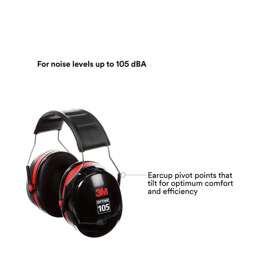 3M Optime 105 Earmuff sound reduction. 