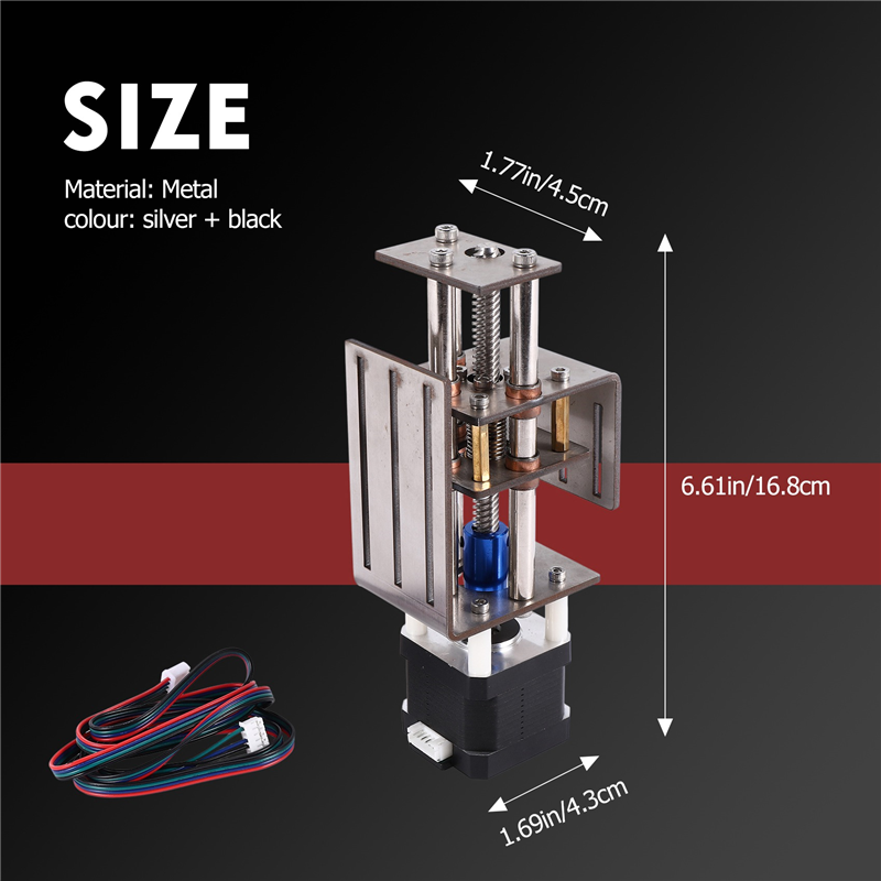 CNC Z-Axis Sliding Table CNC Router Kit DIY Milling Small Transmission Module 100mm Distance Wood Z Axis Motor. 