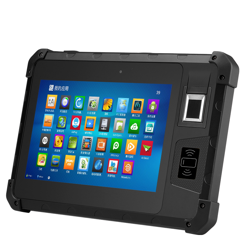 Rugged Android Tablet 8 Inch Fingerprint UHF RFID Reader Inventory Warehouse Barcode Scanner Robust Industrial Tablet. 