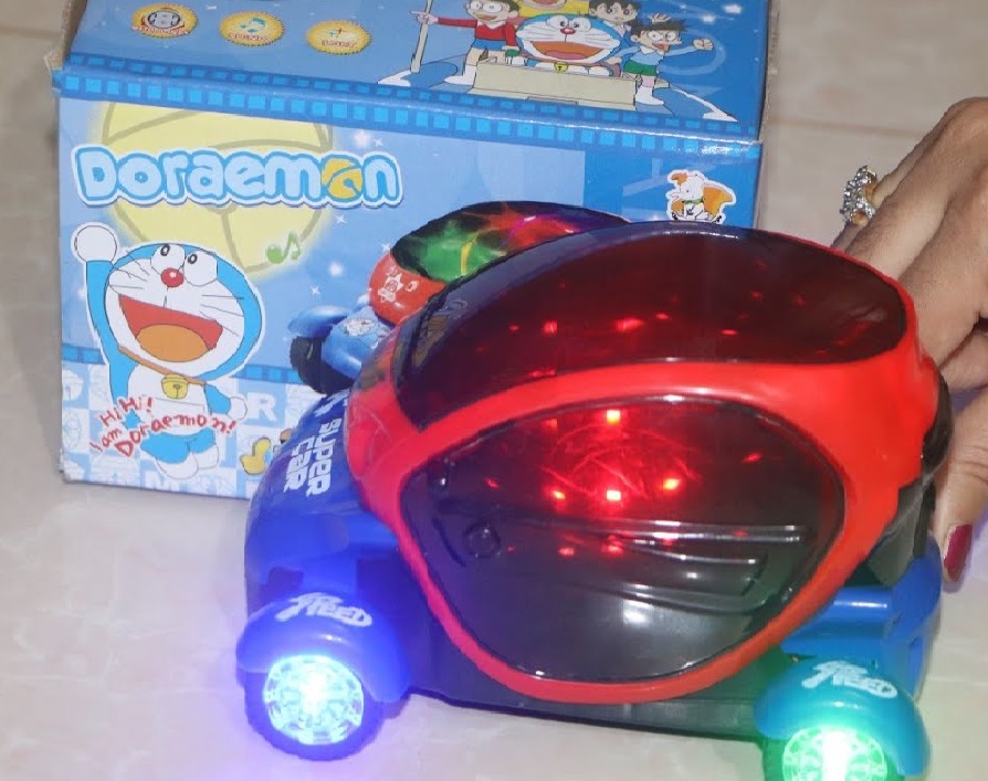 Doraemon Car Future model car 3D multiple color lighting car. 