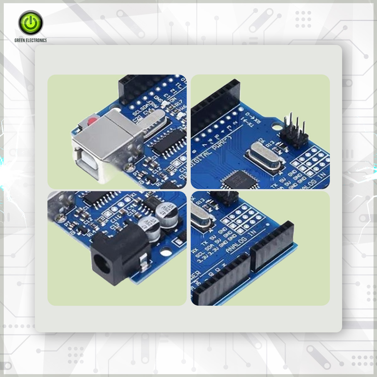 Arduino UNO R3 CH340G (Clone to Arduino UNO R3). 