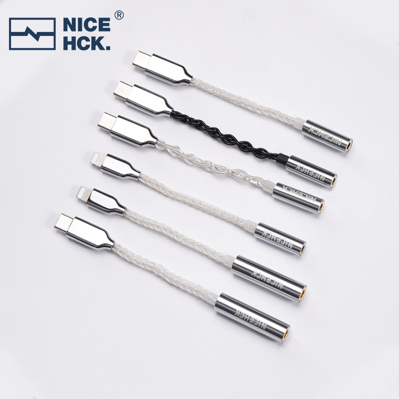 NiceHCK TC3 Metal Alloy Shell ALC5686/C100 HiFi Decoding Adapter Cable Type-C Lightning Input Support Line-control Microphone