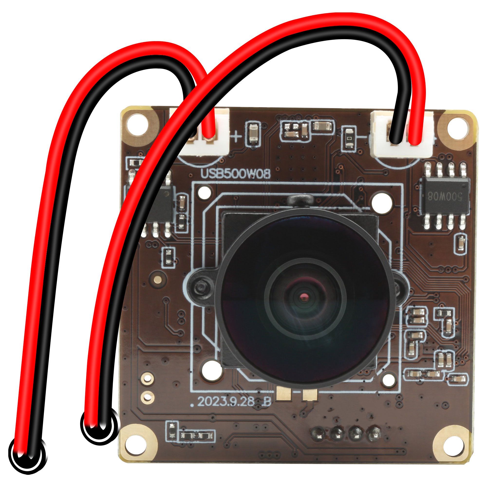 ELP 5MP USB Camera Module with Fisheye Lens Dual Microphone High Speed 30fps Webcam IMX335 Sensor 2592X1944P Ultra HD USB Webcam