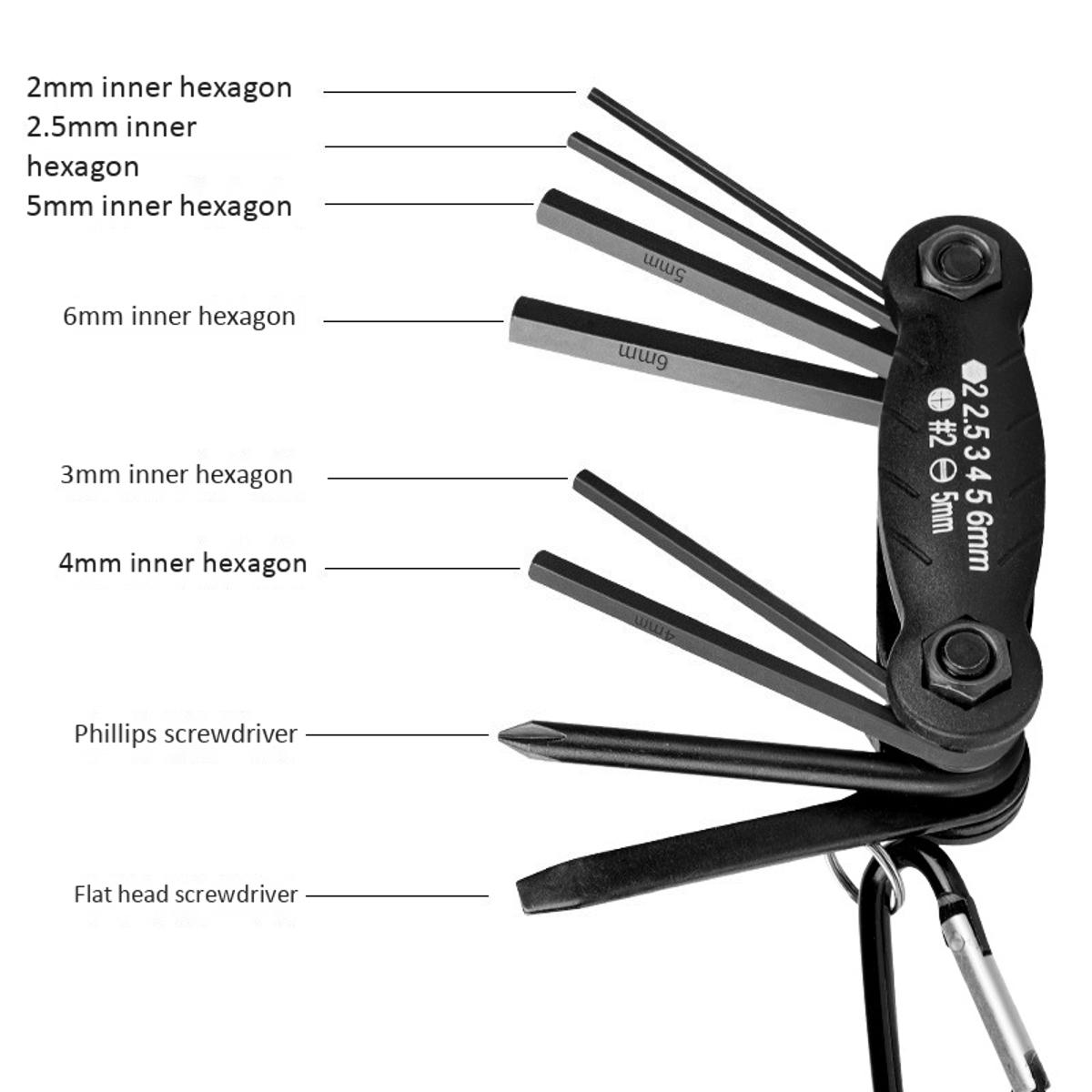 WEST BIKING Bicycle Repair Tools Set 8 in 1 Multitool Mtb Wrench Chain Hex Spoke Kit Accessories Bike Tools