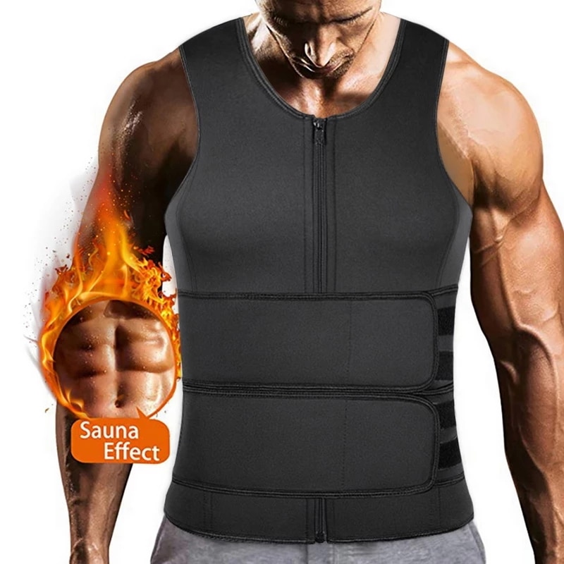 Men Waist Trainer Sauna Vest Fitness Corset Abdomen Slimming Body