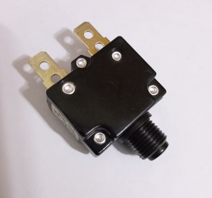 Thermal Circuit Breaker AC 250V 5A Zing Ear ZE-700S-5A Push Button Manual Reset Circuit Breaker With Quick Connect Terminals. 