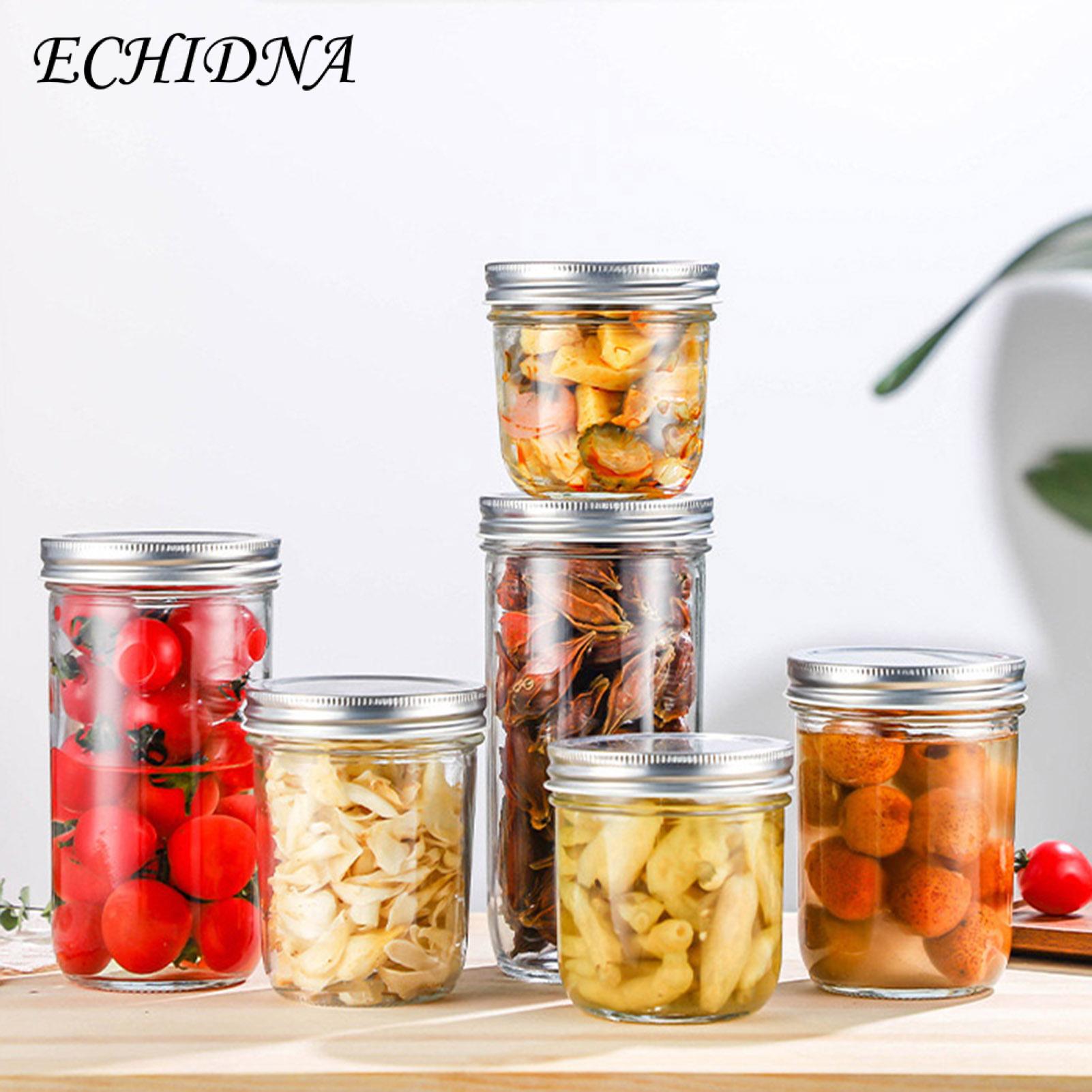Nut Storage Container Large Capity Glass Sealed Jar with Airtight Lid Multifunctional Storage Container for Fruit Jam Nuts Tea 500ml Sealed Jar with Silicon Seal. 