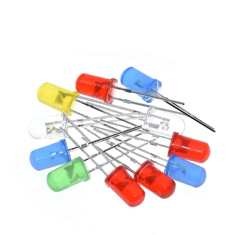 ( 50 pcs  )5mm LEDs Light Multicolors  3V DIY Science Project Electronics Components Lighting Kit. 