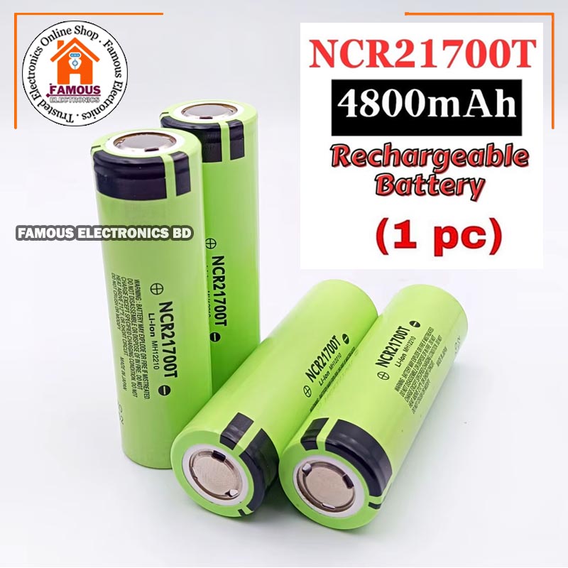 NCR-21700T 5000mAh li-ion battery 25A High Capacity NCR21700T 3.7V Lithium-ion Battery. 