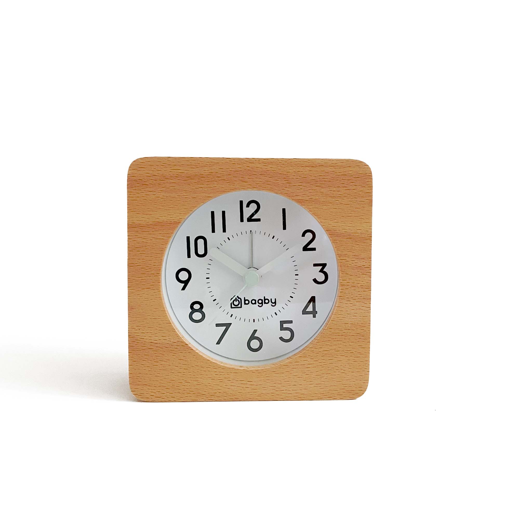 Fuji Boeki 36699 Table Clock, Diameter 3.9 inches (10 cm), Natural,. 