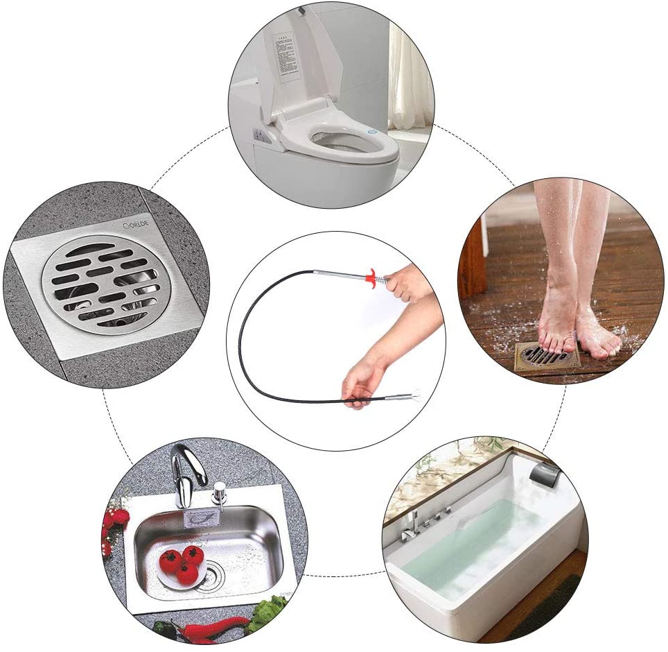 1 pice drain snack drain cleaner cleaner cleans cleaner clinning tools Spring Pipe Dredging Tools -5 feet. 