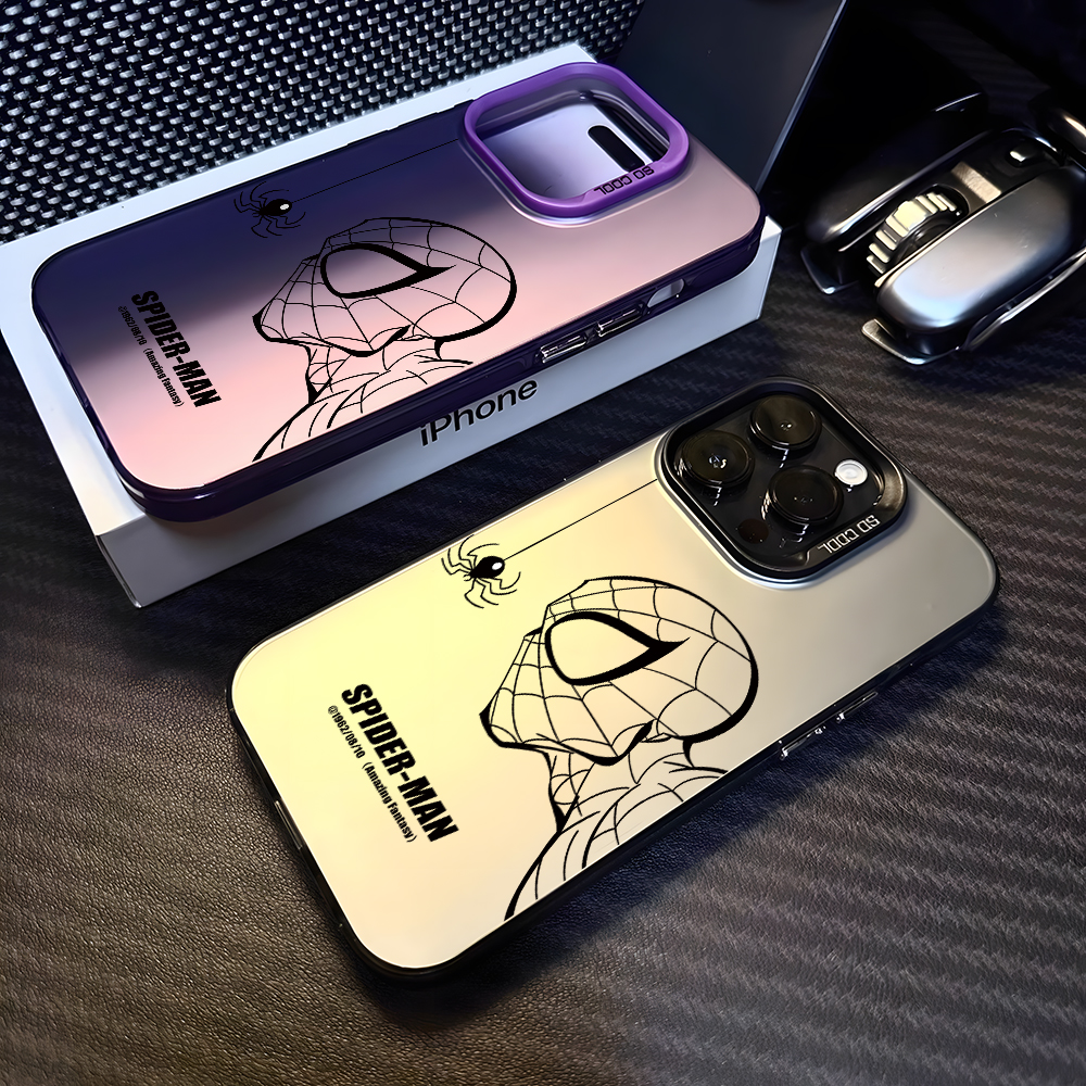 Marvel Spider-Man Phone Case for Oppo A94 A78 A74 A58 A57 A38 A17 Reno 10 8 7 6 T Z Pro Plus 4G 5G Matte Colorful Silver Cover. 