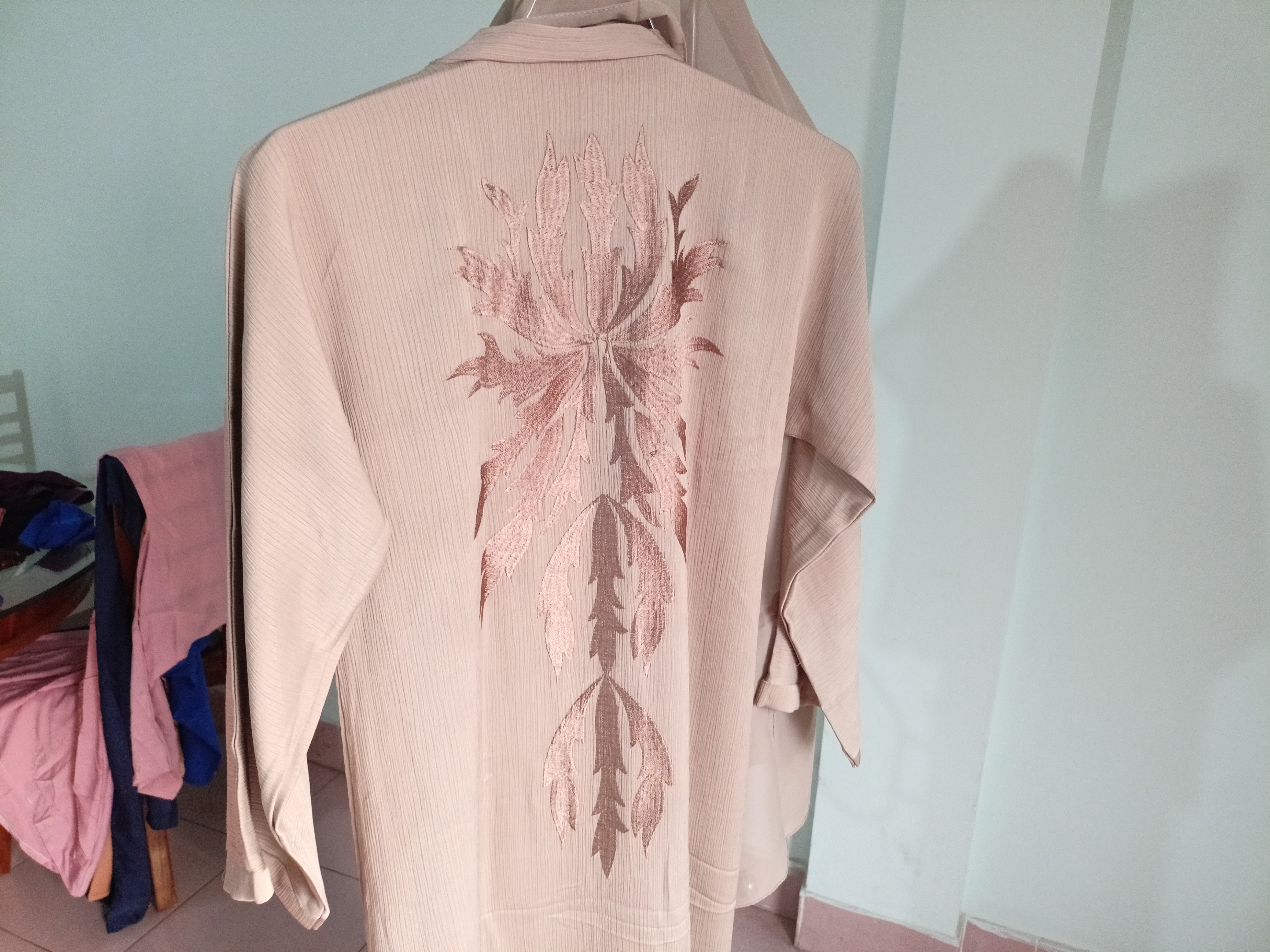 Most demanding elegant design Dubai jum fabrics Borka with Embroidery For Women Regular Use Borka Outerwear Zoom fabrics Abaya Borkha Borka For Women. 