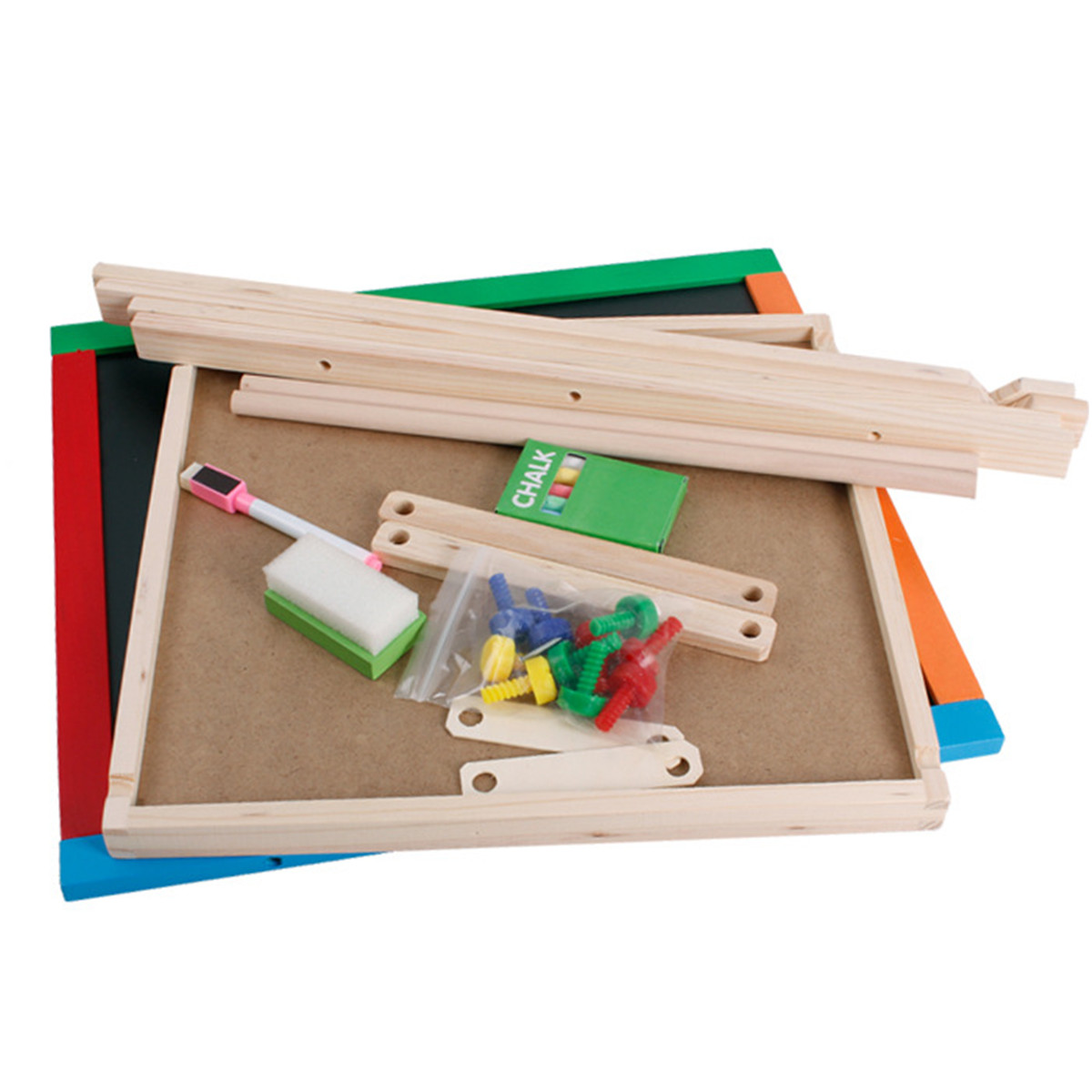 Wooden Kids Learning Art Easel Stationery Double Sided Drawing