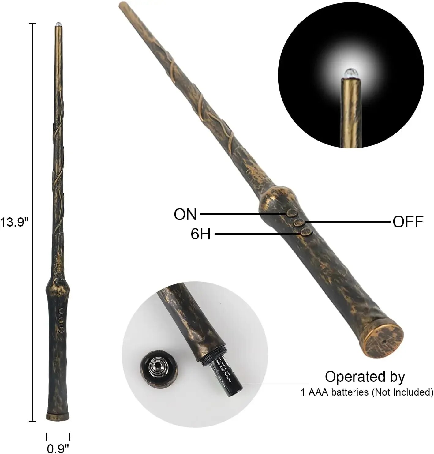 LED Floating Candles with Magic Wand Flameless Taper Candles Battery Operated Remote Timer Electric Hanging Window Candles Decor. 